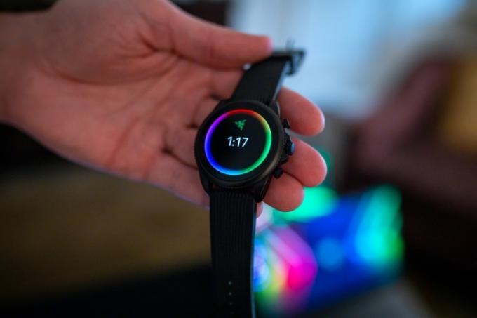 Razer x Fossil Gen 6 smartwatch RGB-wijzerplaat.