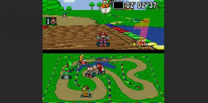 Mario Kart на SNES.