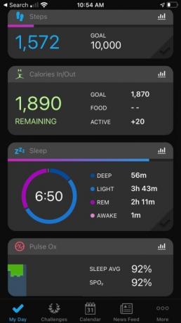 garmin lily anmeldelse Connect dashboard2