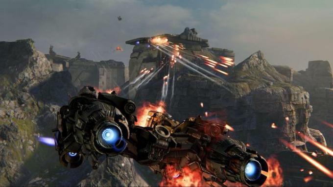 لقطة شاشة لنسخة بيتا من لعبة Dreadnought PS4