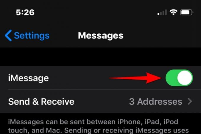 iPhone Увімкніть iMessages