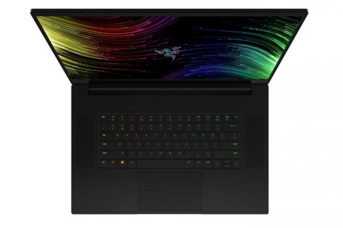 En top-down visning af Razer Blade 17.