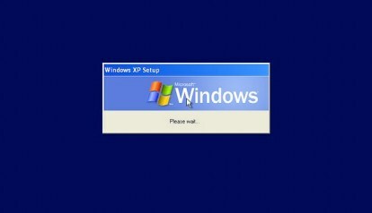 Windows XP-Setup-Bildschirm