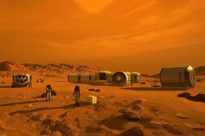 Oameni pe Marte Imagine conceptuală NASA