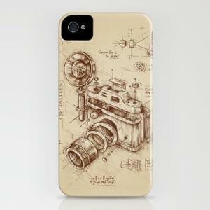 Coque iPhone avec caméra vintage