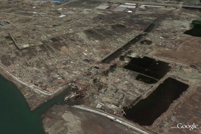 google-satellite-japon-potres-škoda-posnetek