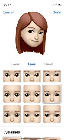 Créez un nouveau Memoji Pick Eyes.