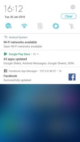 asus zenfone 4 recenzie capturi de ecran umbră de notificare