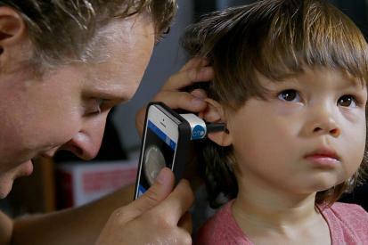 สิ่งที่แนบมากับสมาร์ทโฟน oto วินิจฉัยแอปหูติดเชื้อหู