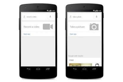 a pesquisa do Google adiciona comandos de voz para tirar foto e vídeo