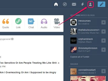 Das Tumblr-Dashboard.