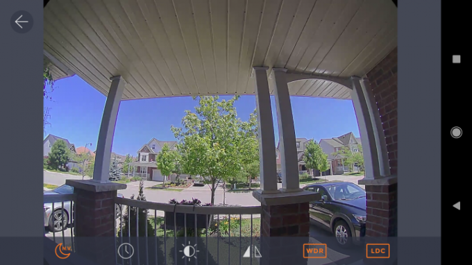 wisenet smartcam d1 vidéo sonnette examen écran porche lumineux