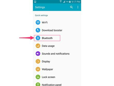 Atidarykite „Bluetooth“ nustatymų skydelį („Android 5.0“)