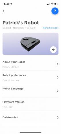 La aplicación MyNeato le permite ajustar las preferencias de su robot aspirador Neato.