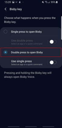 cómo deshabilitar la clave bixby cambiando el doble toque 3 205x422