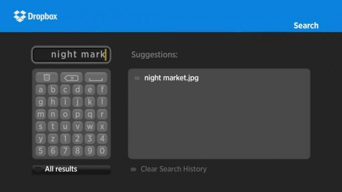 Dropbox Roku-App-Suche
