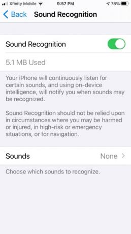Prepoznavanje zvoka iOS 14