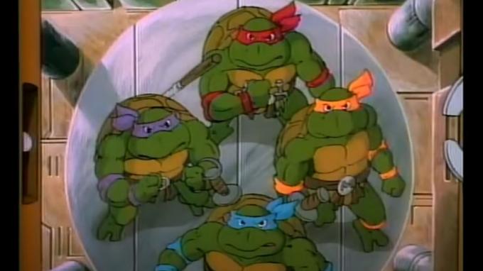 Черепашки-черепахи не послаблюють себе в Teenage Mutant Ninja Turtles.