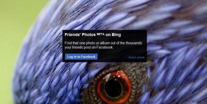Bing Facebook nuotraukų peržiūros priemonė