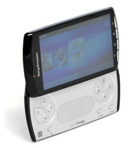 Angle de l'écran du Sony Ericsson Xperia Play ouvert