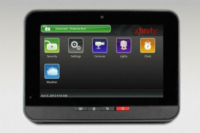 pemberi peringatan waktu layar sentuh smarthome comcast home control xfinity