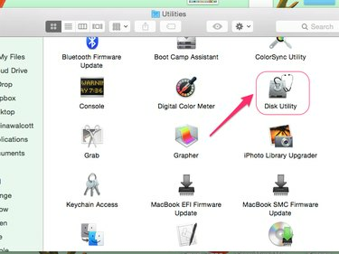 Kliknite Disk Utility
