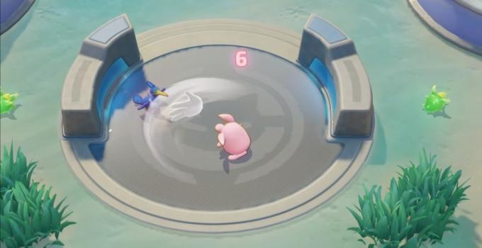 Wigglytuff-kamp i Pokémon Unite.