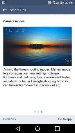 Capture d'écran du LG G4