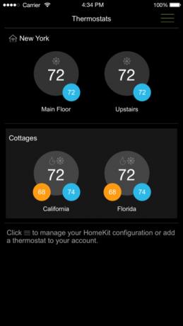 Aplikacija Ecobee za iOS