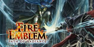 Эпический логотип Fire Emblem: Path of Radiance показывает сражающихся персонажей.