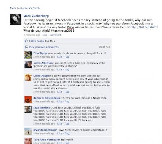 facebook-mark-zuckerberg-fanpage-mensagem hackeada