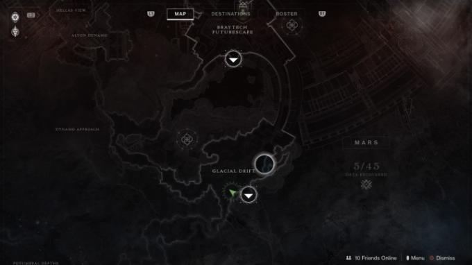 osud 2 warmind světočára nulový průvodce paměťové fragmenty ledovcový drift 1 mapa