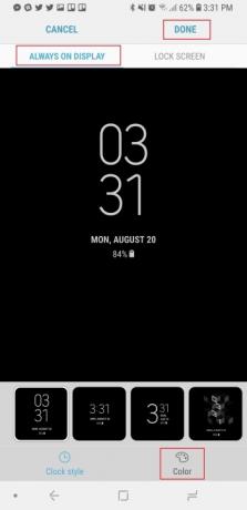 Samsung Galaxy Note 9 Einstellungen, Anpassung des Uhrstils
