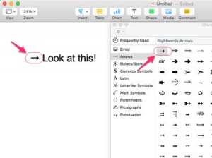 Comment faire un symbole de flèche sur un Mac