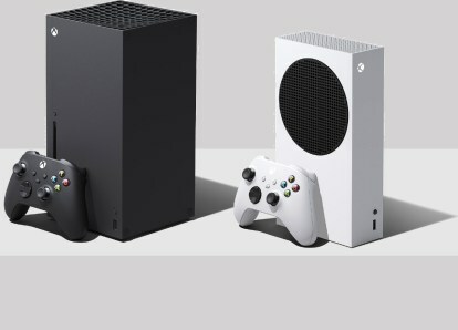 Microsoft Xbox Series X un Series S spēļu konsoles.