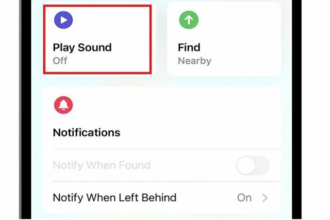 Predvajajte zvok, da poiščete svojo napravo Apple.