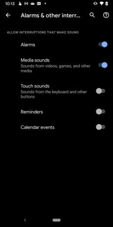Android 11 Nie przeszkadzaj alarmom