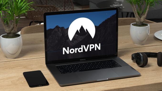NordVPN běžící na MacBooku Pro.