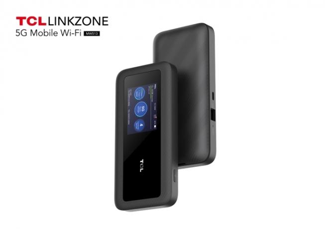 החלק הקדמי והאחורי של ה-Linkzone LTE CAT6 Wi-Fi נייד.