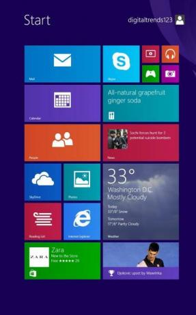 התחלת סקירת צילום מסך של Dell venue 8 pro