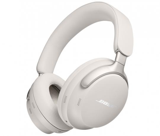 Fones de ouvido Bose QuietComfort Ultra em branco.