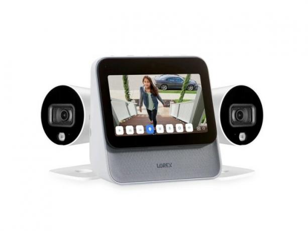 Lorex Smart Home Security Center com imagem do produto duas câmeras 1080P.