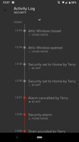 Honeywell viedās mājas drošības sākuma komplekta apskats smarthome ekrāni 4
