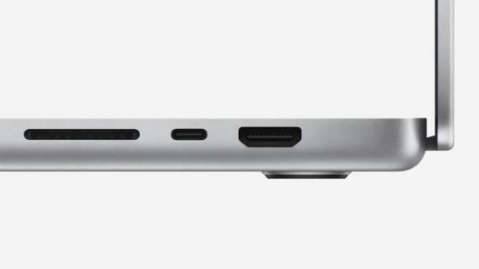 การเชื่อมต่อบน Macbook Pro ใหม่ 2021 เครื่องอ่าน SD, พอร์ต USB-C, พอร์ต HDMI