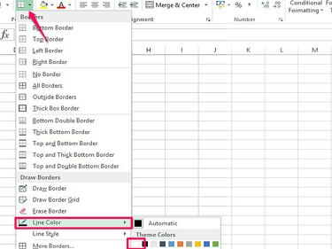 Используйте границы, чтобы скрыть выделенные ячейки в Excel