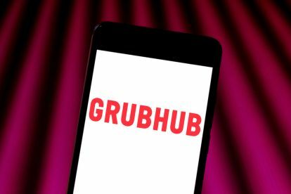 Aplikacija Grubhub na pametnem telefonu