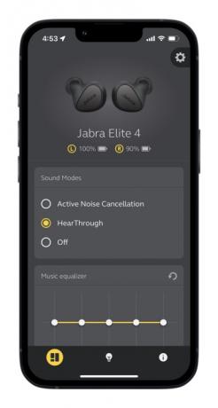 Jabra Sound+ alkalmazás iOS-hez.