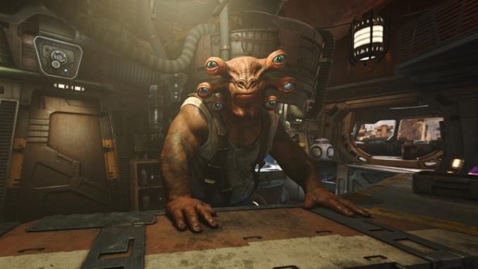 Seezelslak ist Barkeeper in Star Wars: Tales from the Galaxy's Edge Enhanced Edition.