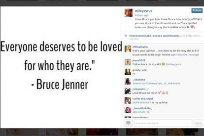 miley cyrus trubbig instagram bruce jenner mileycyrus brucejenner