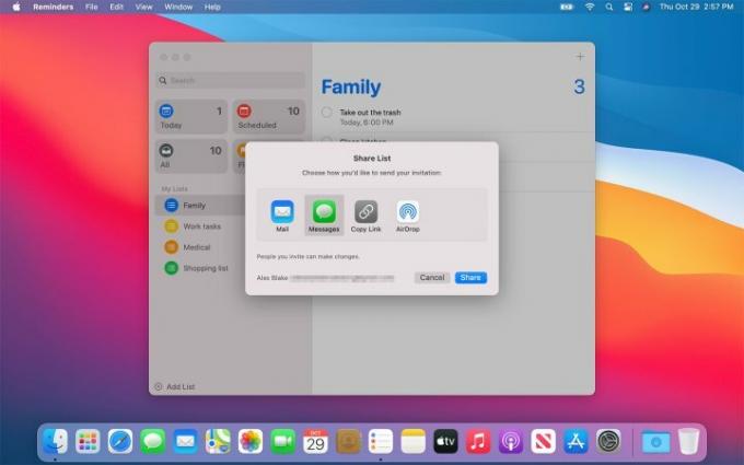 Aplikacja Przypomnienia firmy Apple w systemie MacOS Big Sur